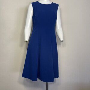 Tommy Hilfiger Dress Women's Size 10 Sleeveless Fit Flare Royal Blue Career